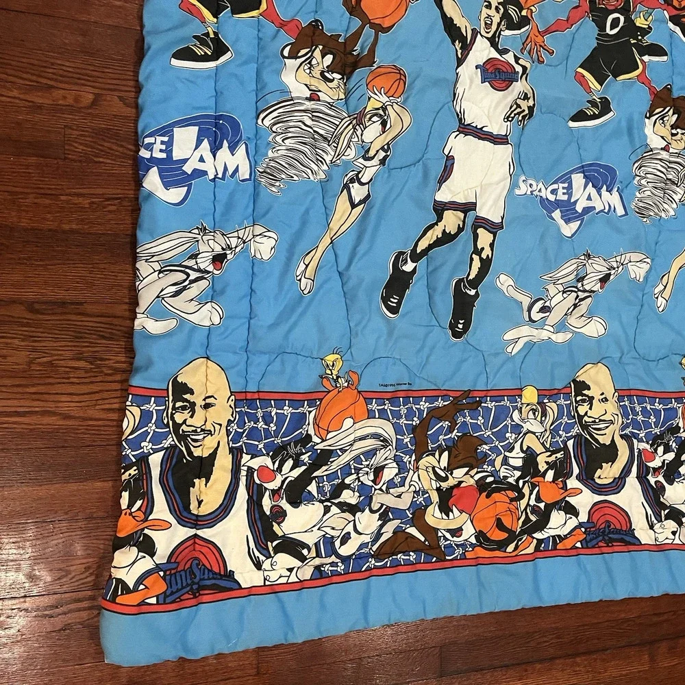 Space Jam Bedding Michael Jordan Looney Tunes Bugs Bunny Vintage 1996 Comforter